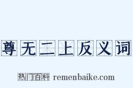 尊无二上反义词是什么意思的图片